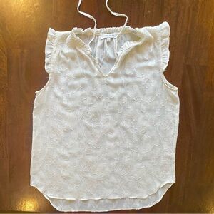 Rose & Olive Cream Lace Ruffle Blouse